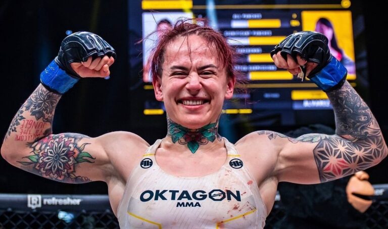 Aitana Álvarez se impuso por decisión unánime a Megan Morris en su trabajado debut en la promotora Oktagon MMA.