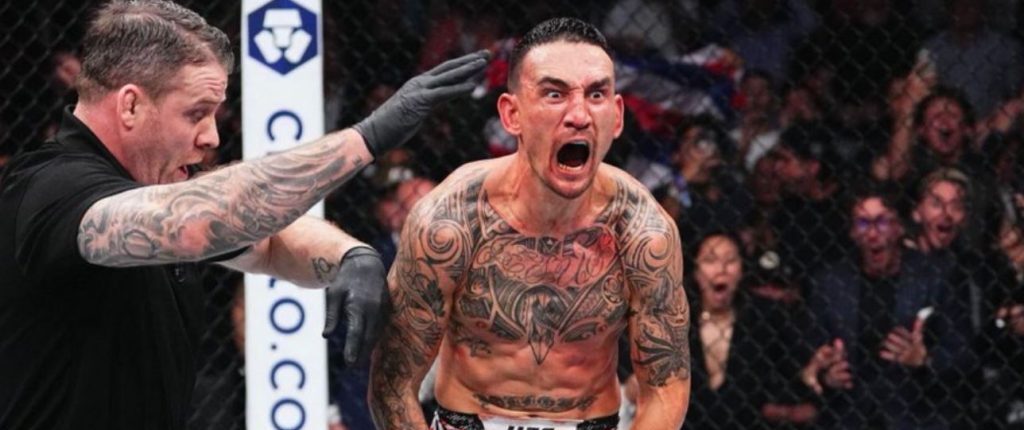 Max Holloway noqueó a Justin Gaethje en UFC 300 durante los 10 últimos segundos de su combate por el cinturón BMF.