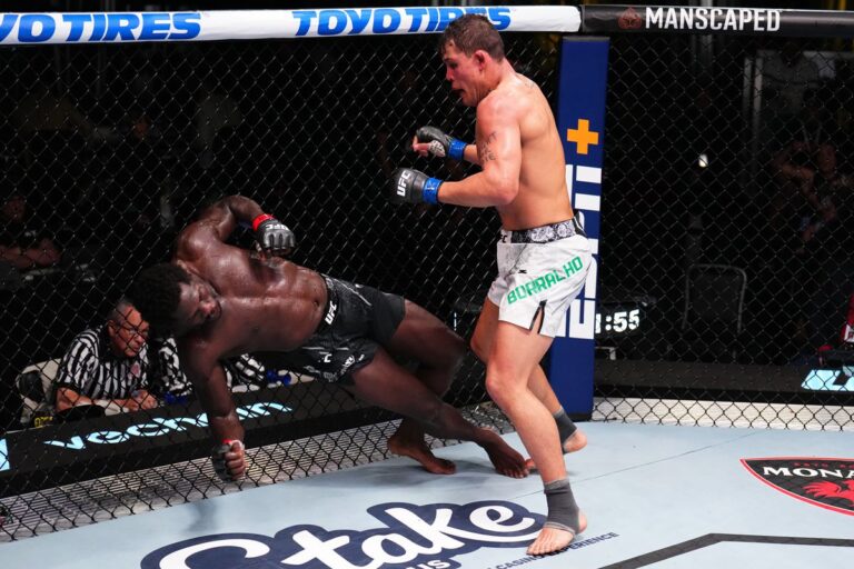 Caio Borralho se impuso a Jared Cannonier por decisión unánime y escala al top 5 del peso medio.