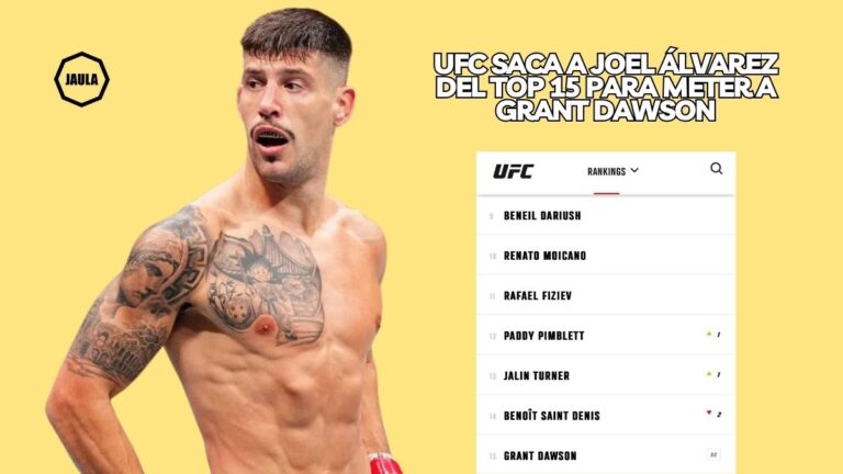 Joel Álvarez desaparece del Top 15 de peso ligero en la web de UFC tras la victoria de Grant Dawson ante Diego Ferreira en UFC 311.