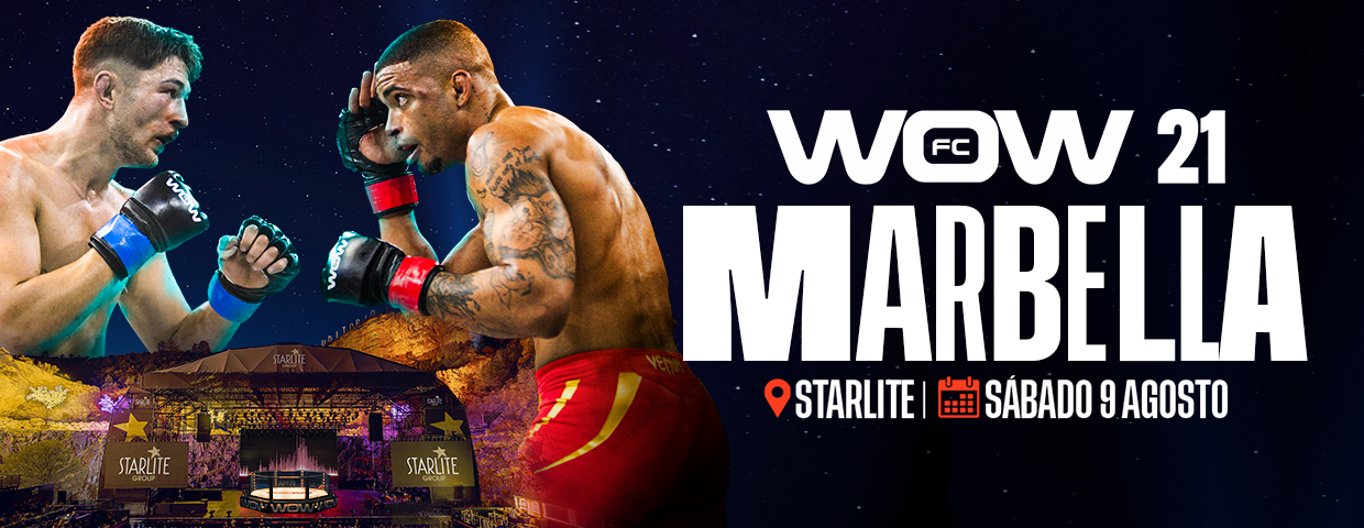 WOW FC regresa este próximo sábado 9 de agosto con un evento internacional en el auditorio Starlite de Marbella.