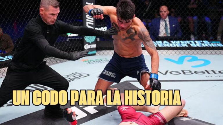 El Contender Series cerraba su etapa de 2025 con la participación de un hombre que todos los expertos en MMA de Latinoamérica apuntaban como uno de los luchadores con más posibilidades de entrar a UFC durante este año, Juan Díaz, y en su combate frente al coreano Won Il Kwon, "Pegajoso" demostró con creces por qué había tanto hype a su alrededor. Tras un primer asalto de dominio en los intercambios en los que Díaz tuvo que medir con mucho tino el alcance y las contras de su rival, el peruano crecido en Argentina y actual residente mexicano optó en el segundo asalto por introducir la lucha dentro de su juego, mostrando su capacidad de adaptación a la pelea. Sus intentos de derribo, no obstante, no fueron tan efectivos como se esperaba, y es que Kwon, haciendo uso de su envergadura y sus largas extremidades, supo contener sus ataques contra la jaula. Ante el desgaste, Díaz no tuvo problema en volver al golpeo durante el último minuto de su batalla, y en este reposicionamiento, durante los últimos 10 segundos de la batalla, llegó el golpe que hizo historia dentro del Contender y le valió el soñado contrato para UFC. Con el puño derecho cargado amagando un directo, Díaz vio venir el gancho de izquierdas cargado de malas intenciones que lanzaba su oponente, y fintando el golpe con un cambio de nivel digno de los mejores boxeadores, el Pegajoso hizo magia, giró el talón, acompañó el gesto con todo su torso y convirtió ese puño derecho ya cargado en un codazo giratorio que impactó de pleno en la mejilla izquierda del coreano. Oliendo la sangre al ver caer a su rival, el campeón de LUX fue al suelo para finiquitar la victoria con ground and pound, pero ya no era necesario, Kwon estaba noquado y el árbitro así lo dictó.