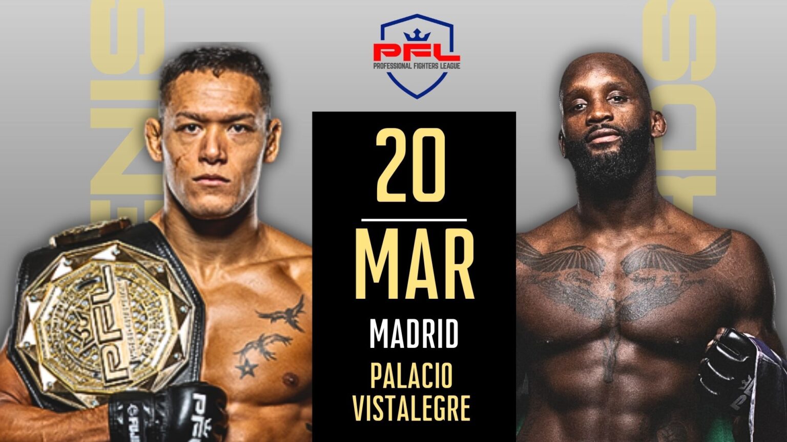 Costello Van Steenis defenderá su cinturón de peso medio de PFL en Madrid el próximo 20 de marzo ante Fabian Edwards.
